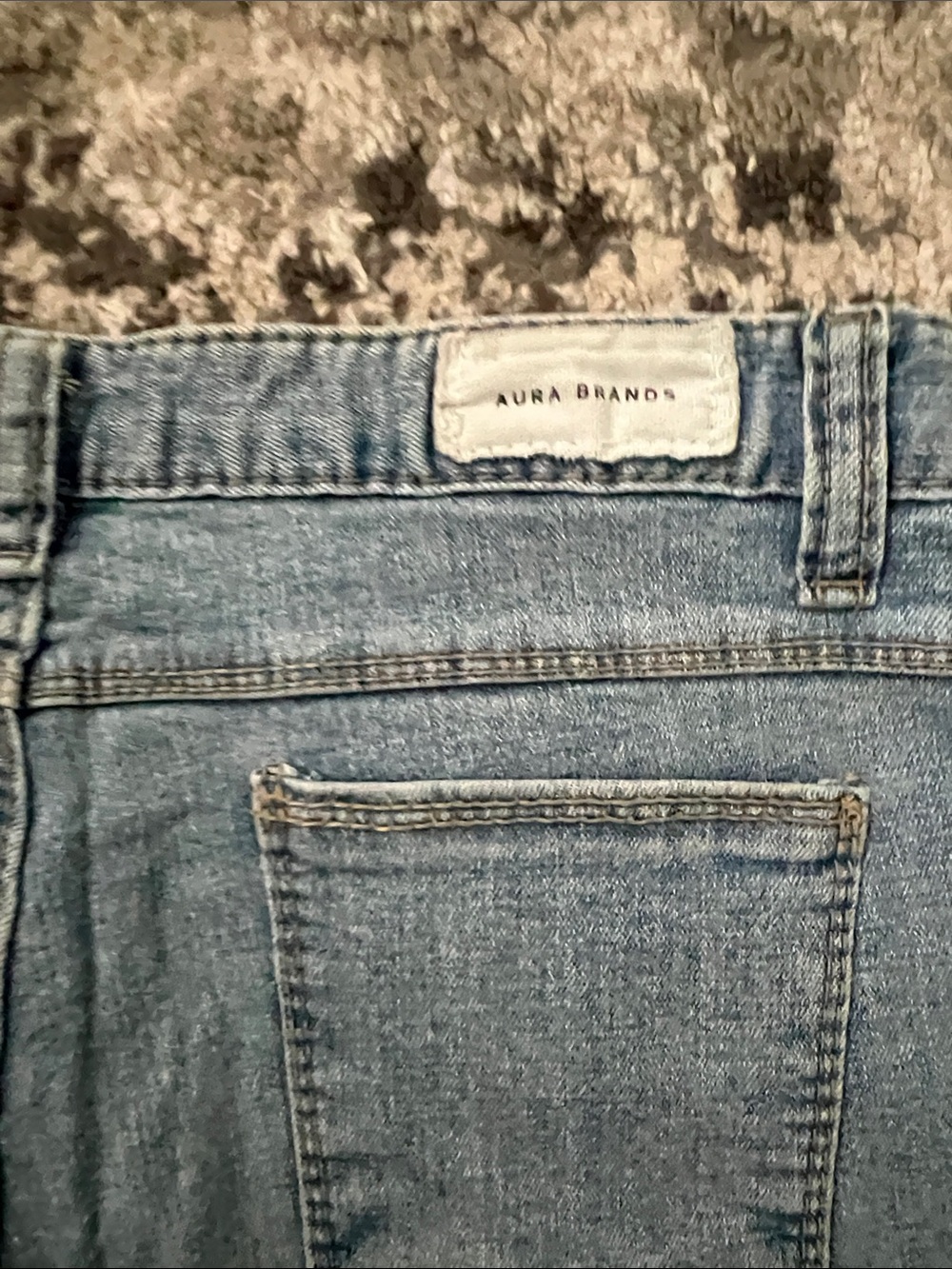 Aqua Light Blue Distressed Flare Jeans Sz 26 - Picture 6 of 6